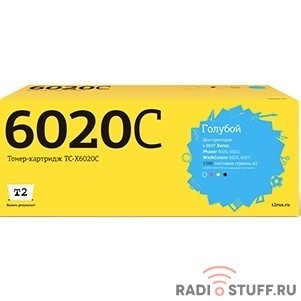 T2 106R02760 Картридж (TC-X6020C) для Xerox Phaser 6020/6022/WorkCentre 6025/6027 (1000k) Cyan