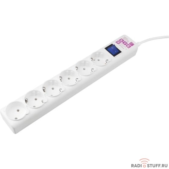 PowerCube Ф-удлинитель, PC 5м 6р, бел. 16А, SPG6-А2
