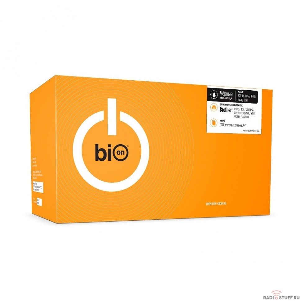 Bion TN-1075/1000/1030/1050 Картридж для Brother HL-1110/1112A/1210/1212, DCP-1510/1512/1610/1612, MFC-1810/1815/1910 (1000  стр.), Черный