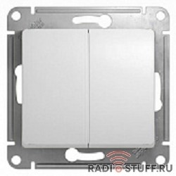 Schneider-electric GSL000151 GLOSSA 2-клавишный ВЫКЛЮЧАТЕЛЬ, сх.5, 10АХ, механизм, БЕЛЫЙ                         