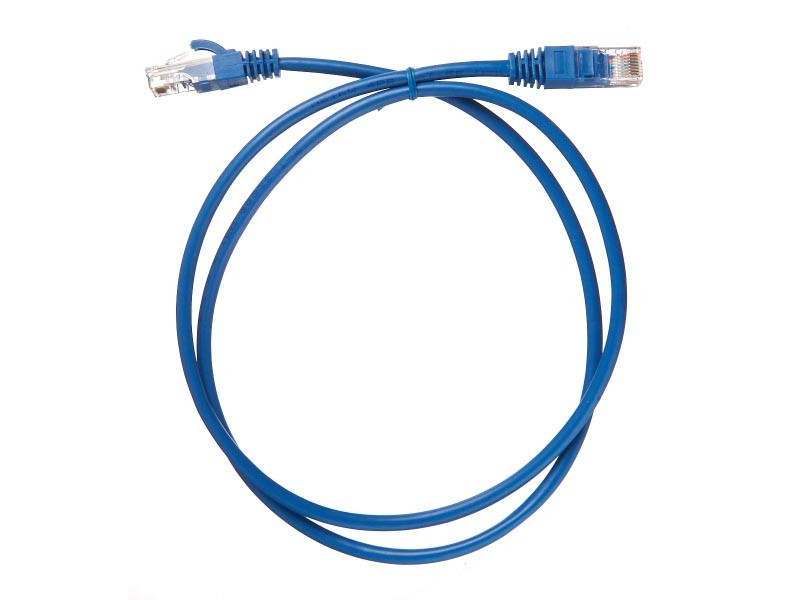 Патч-корд, UTP4, cat.5e, 1м, литой коннектор, РАСПРОДАЖА, синий, Netko 