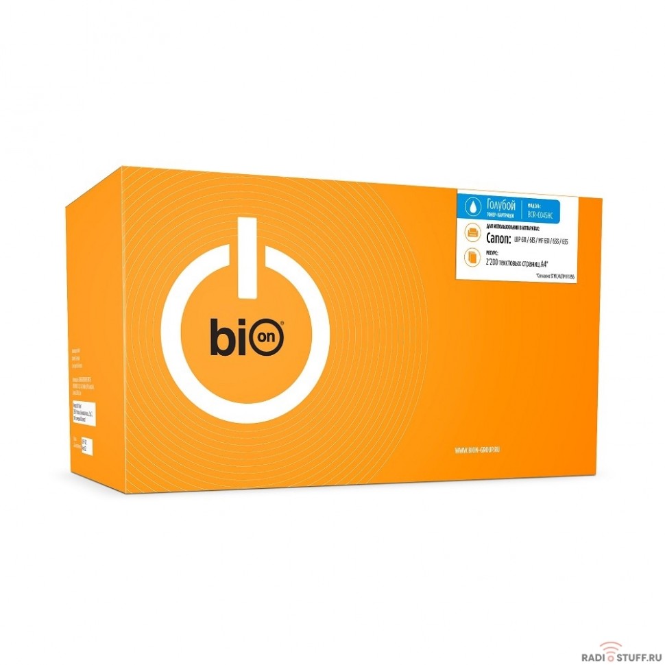 Bion C045HC Картридж для Canon imageCLASS MF634Cdw/MF632Cdw/LBP612Cdw;Canon i-Sensys LBP611Cn/LBP613Cdw/MF631Cn/MF633Cdw/MF635Cx (2200  стр.), Голубой