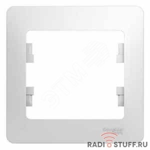 Schneider-electric GSL000101 GLOSSA 1-постовая РАМКА, БЕЛЫЙ                                                      