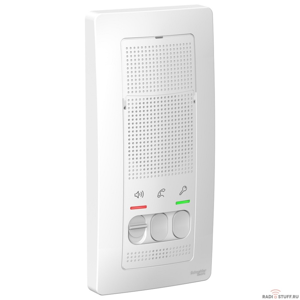 Schneider-electric BLNDA000011 BLANCA ПЕРЕГОВОРНОЕ УСТРОЙСТВО (ДОМОФОН), настен.монтаж, 4,5В, БЕЛЫЙ                