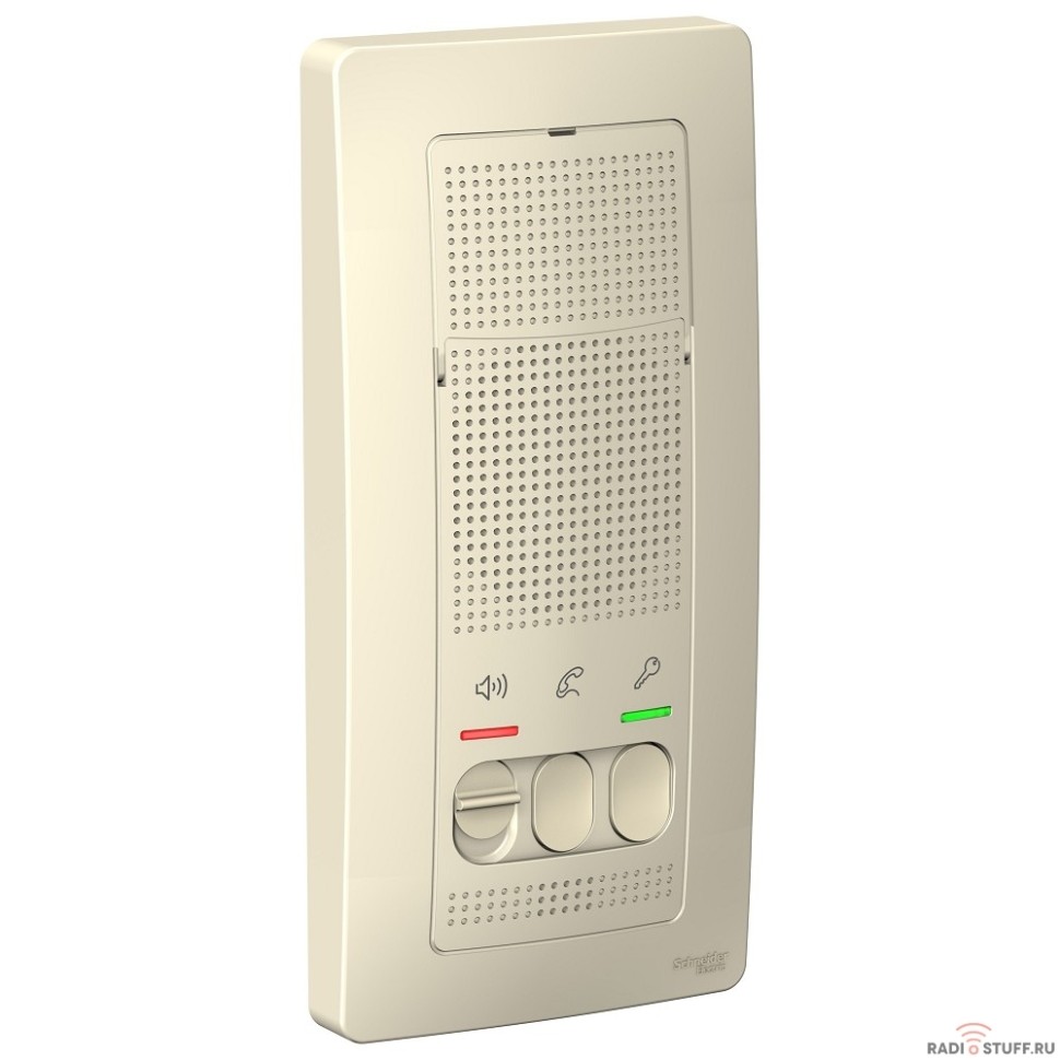 Schneider-electric BLNDA000012 BLANCA ПЕРЕГОВОРНОЕ УСТРОЙСТВО (ДОМОФОН), настен.монтаж, 4,5В, МОЛОЧНЫЙ             