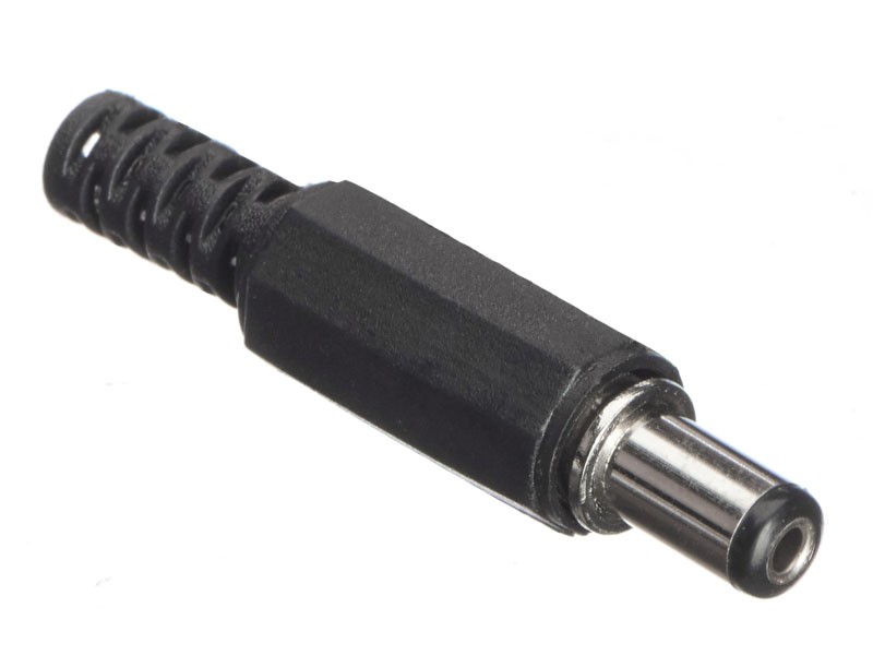 Штекер питания DC 5,5/2,1, длина 9мм, прямой, черный, NETKO Optima